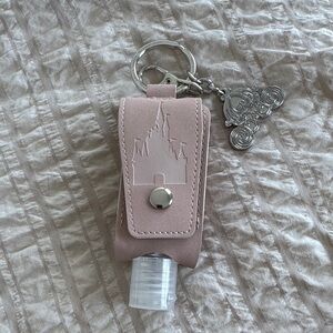 Disney Pink Hand Sanitizer Holder with Silver Charm